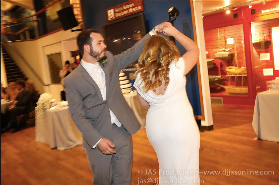 Wedding celebration at the Santa Barbara Maritime Museum