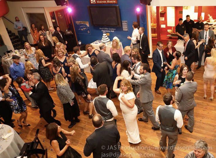 Wedding celebration at the Santa Barbara Maritime Museum