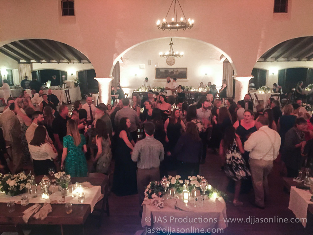 Wedding celebration at Rockwood Women's Club, Santa Barbara