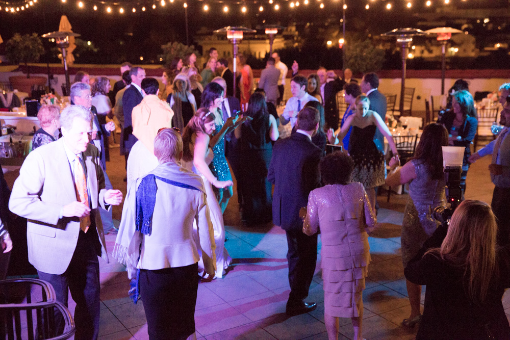 Wedding celebration at the Canary Hotel rooftop, Santa Barbara