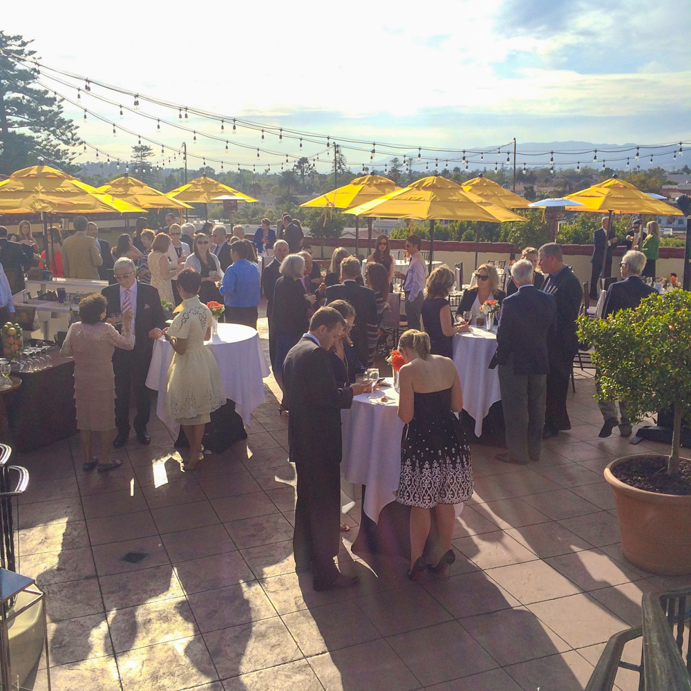 DJ JAS Productions wedding at the Canary Hotel rooftop, Santa Barbara