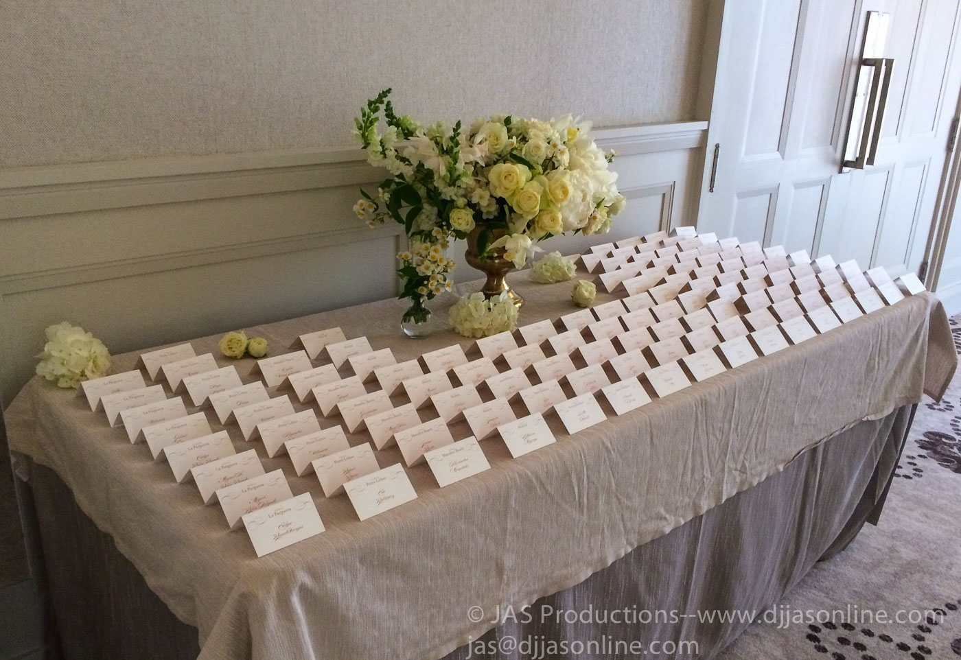 DJ JAS Productions wedding at Belmond El Encanto, Santa Barbara