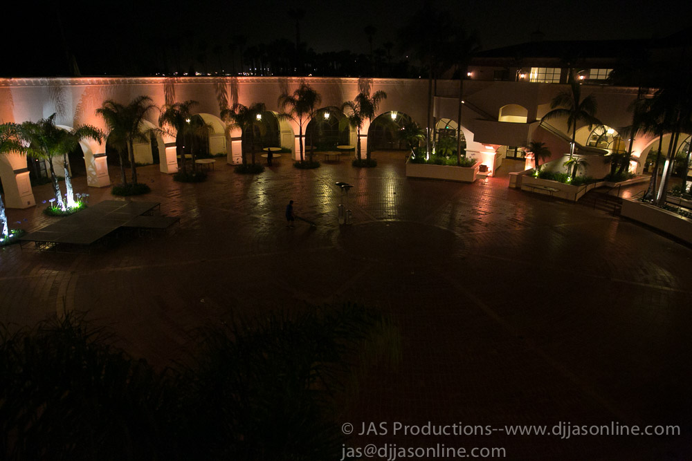 Up-lighting at a wedding at the Fess Parker DoubleTree, Santa Barbara