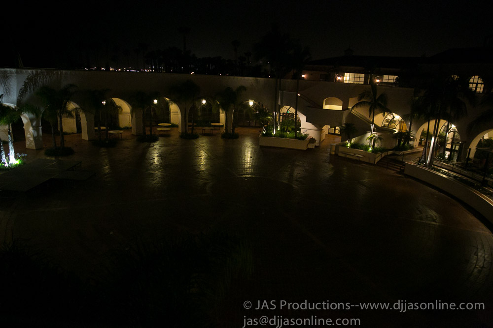 Up-lighting at a wedding at the Fess Parker DoubleTree, Santa Barbara