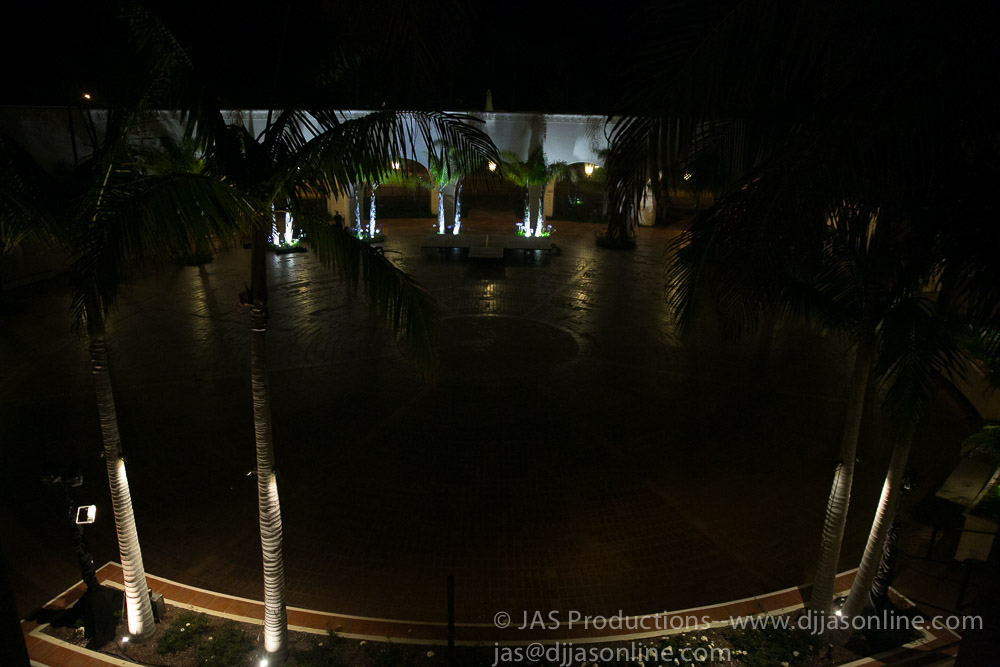 Up-lighting at a wedding at the Fess Parker DoubleTree, Santa Barbara