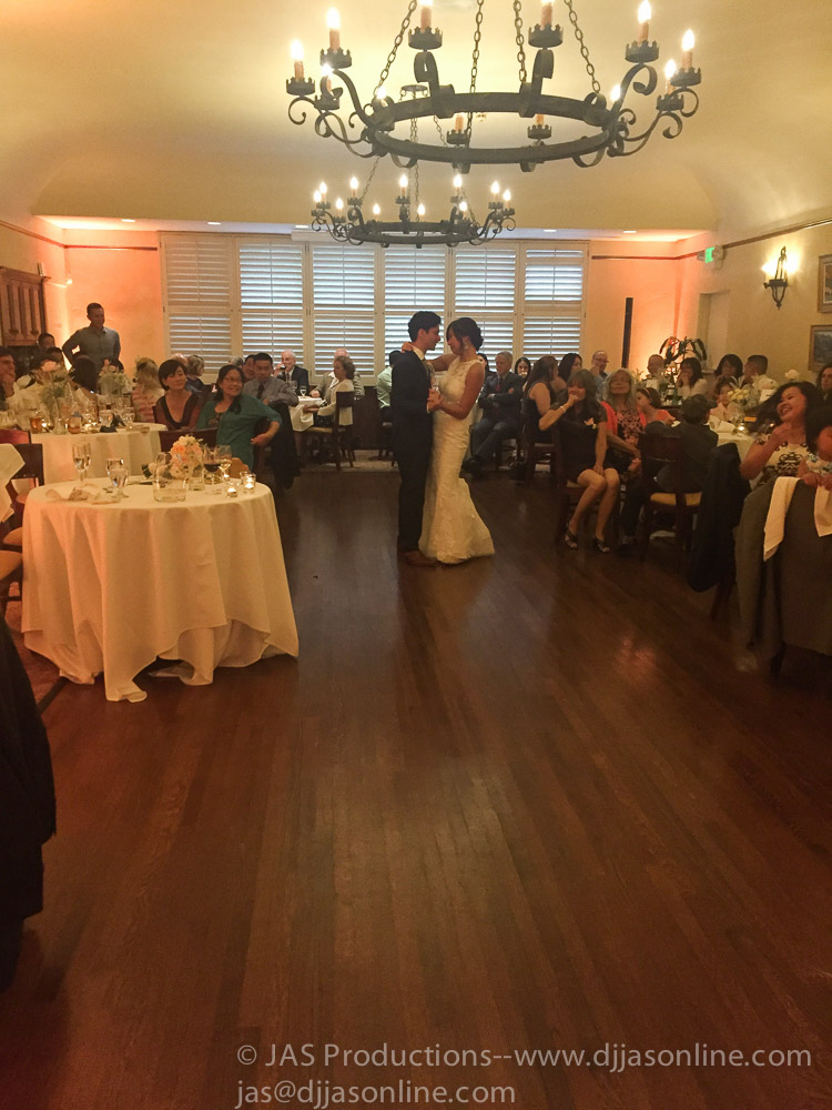 Up-lighting at a wedding at the University Club, Santa Barbara