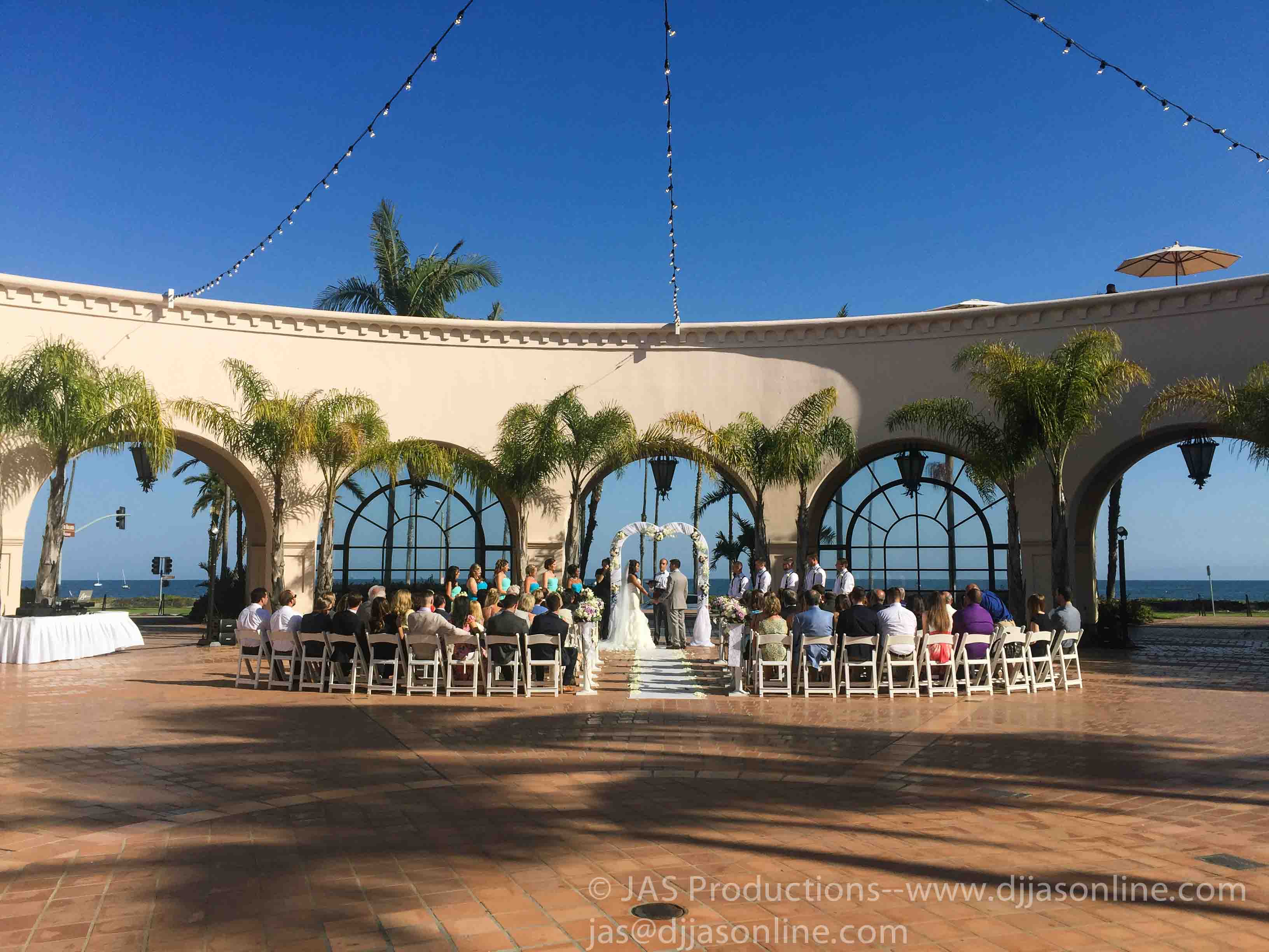 Wedding celebration at the Fess Parker DoubleTree, Santa Barbara