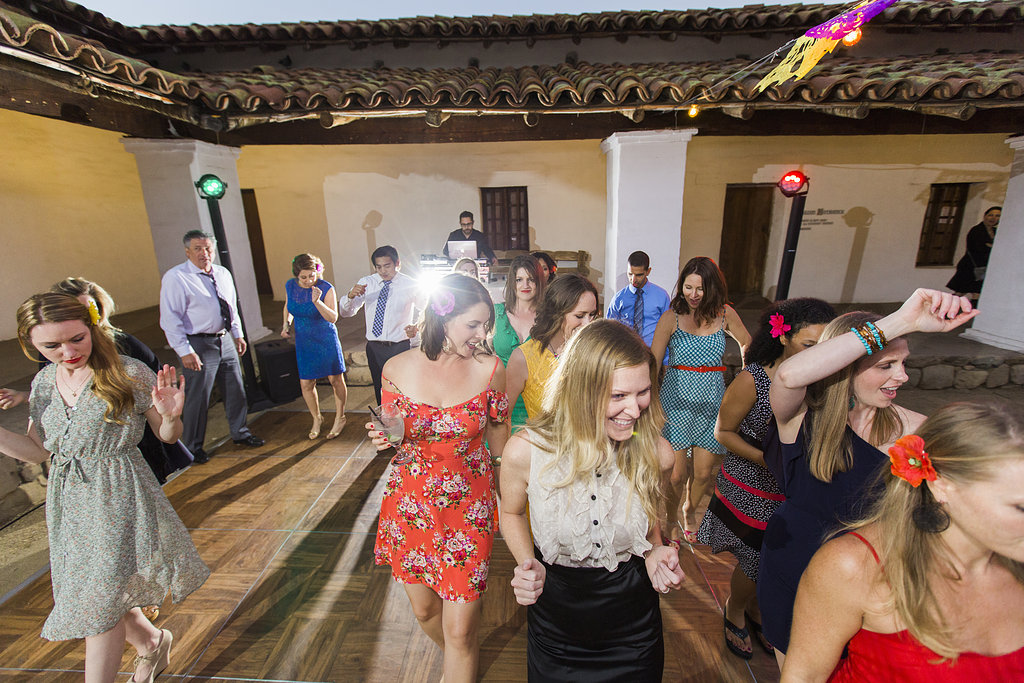 Wedding celebration at Casa de la Guerra, Santa Barbara