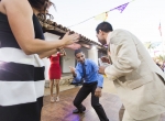 Wedding celebration at Casa de la Guerra, Santa Barbara