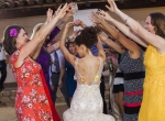 Wedding celebration at Casa de la Guerra, Santa Barbara