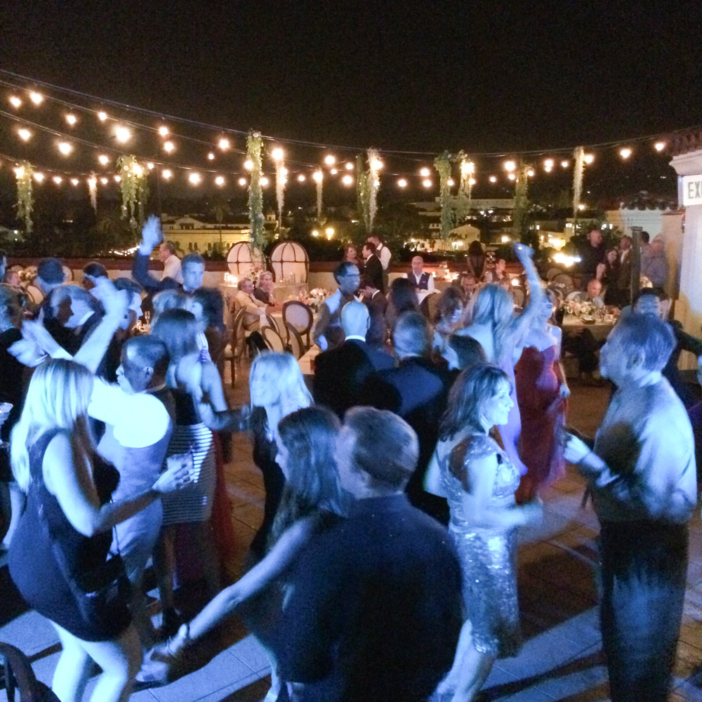 Wedding at the Canary Hotel rooftop, Santa Barbara, with DJ JAS