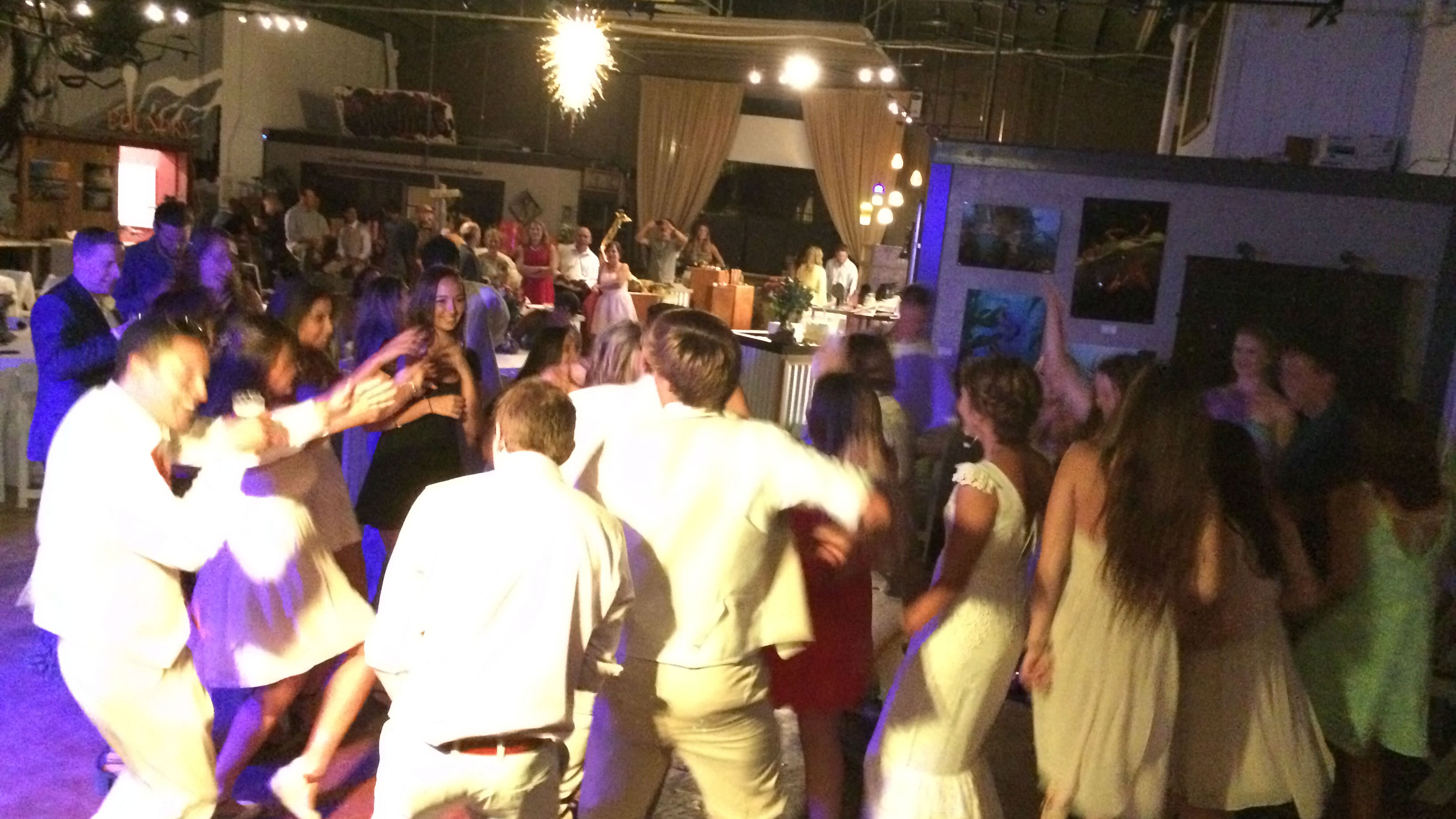 Wedding celebration at the Art Foundry, Santa Barbara