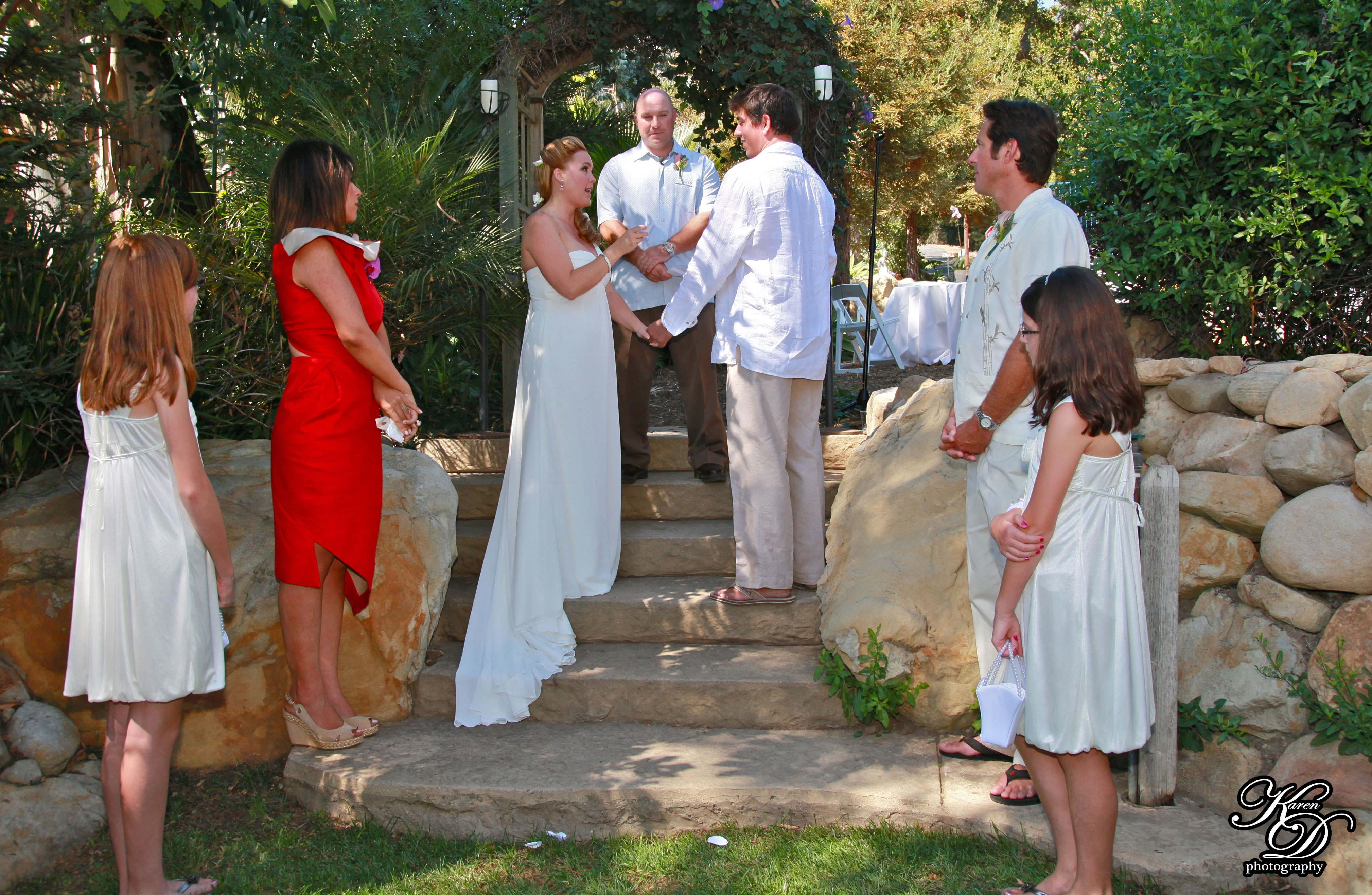 Wedding celebration at Santa Barbara