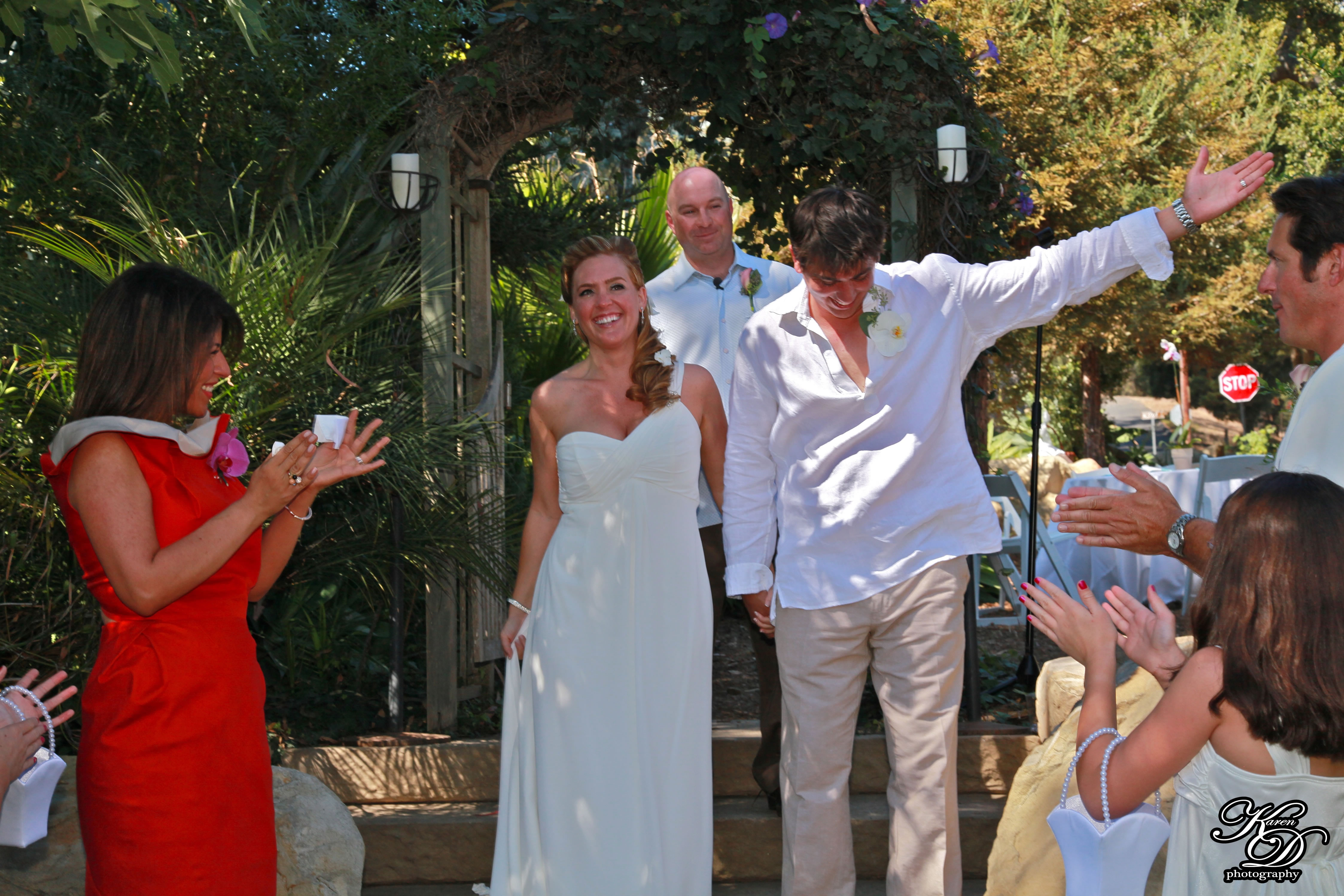 Wedding celebration at Santa Barbara