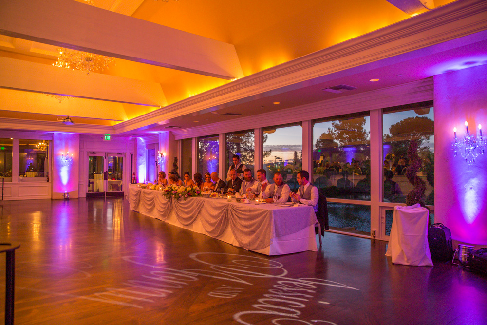 Custom gobo lighting and up-lighting by DJ JAS