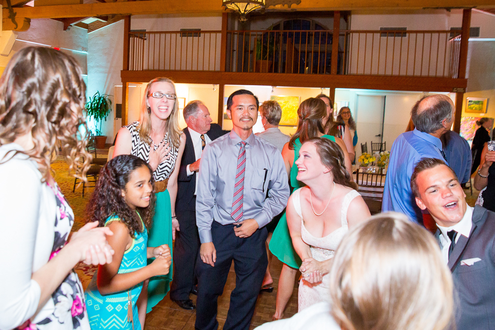 Wedding celebration at Cabrillo Arts Pavilion, Santa Barbara