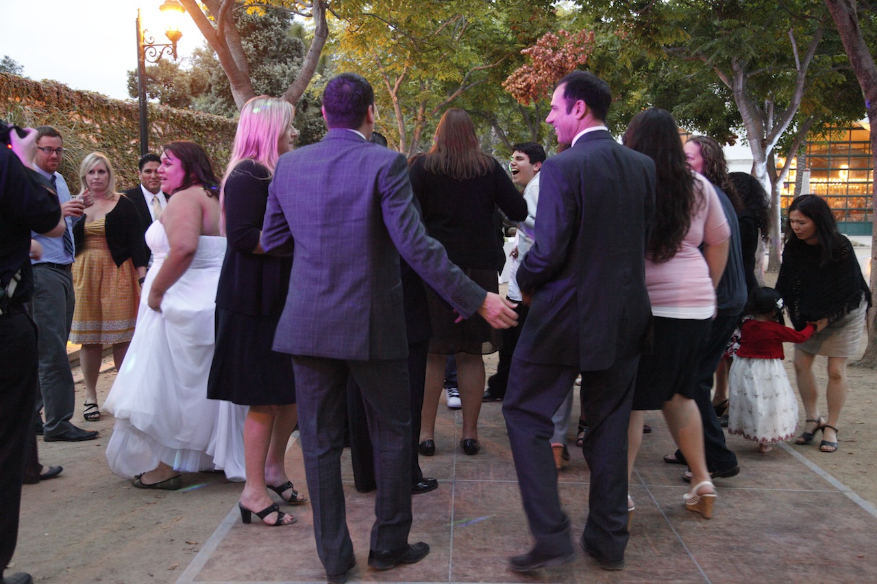 Wedding celebration at Chase Palm Park Center, Santa Barbara