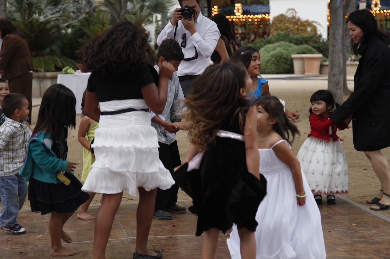 Wedding celebration at Chase Palm Park Center, Santa Barbara