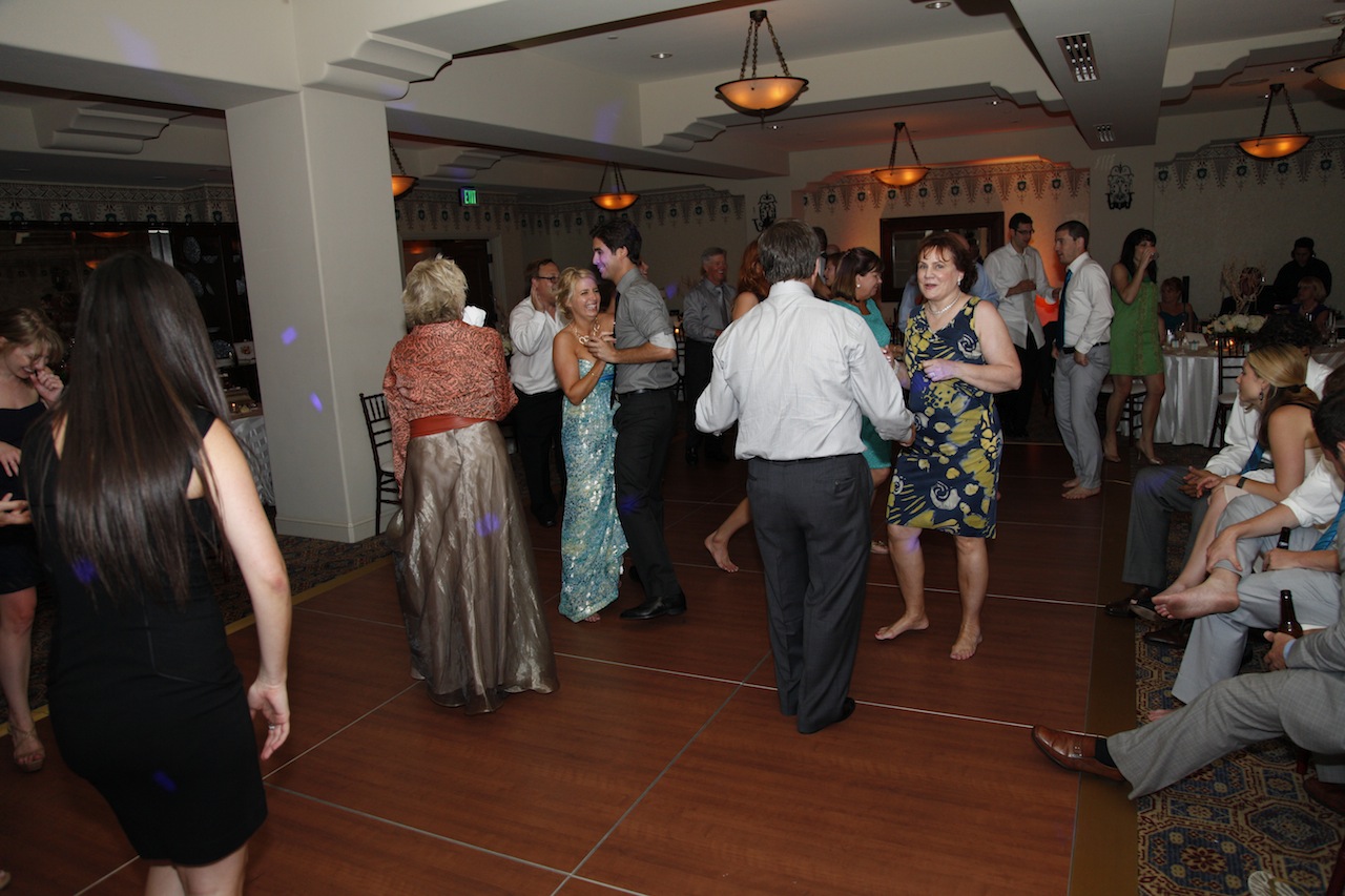 Wedding celebration at the Canary Hotel rooftop, Santa Barbara