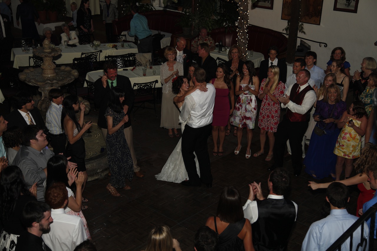 Wedding celebration at El Paseo, Santa Barbara