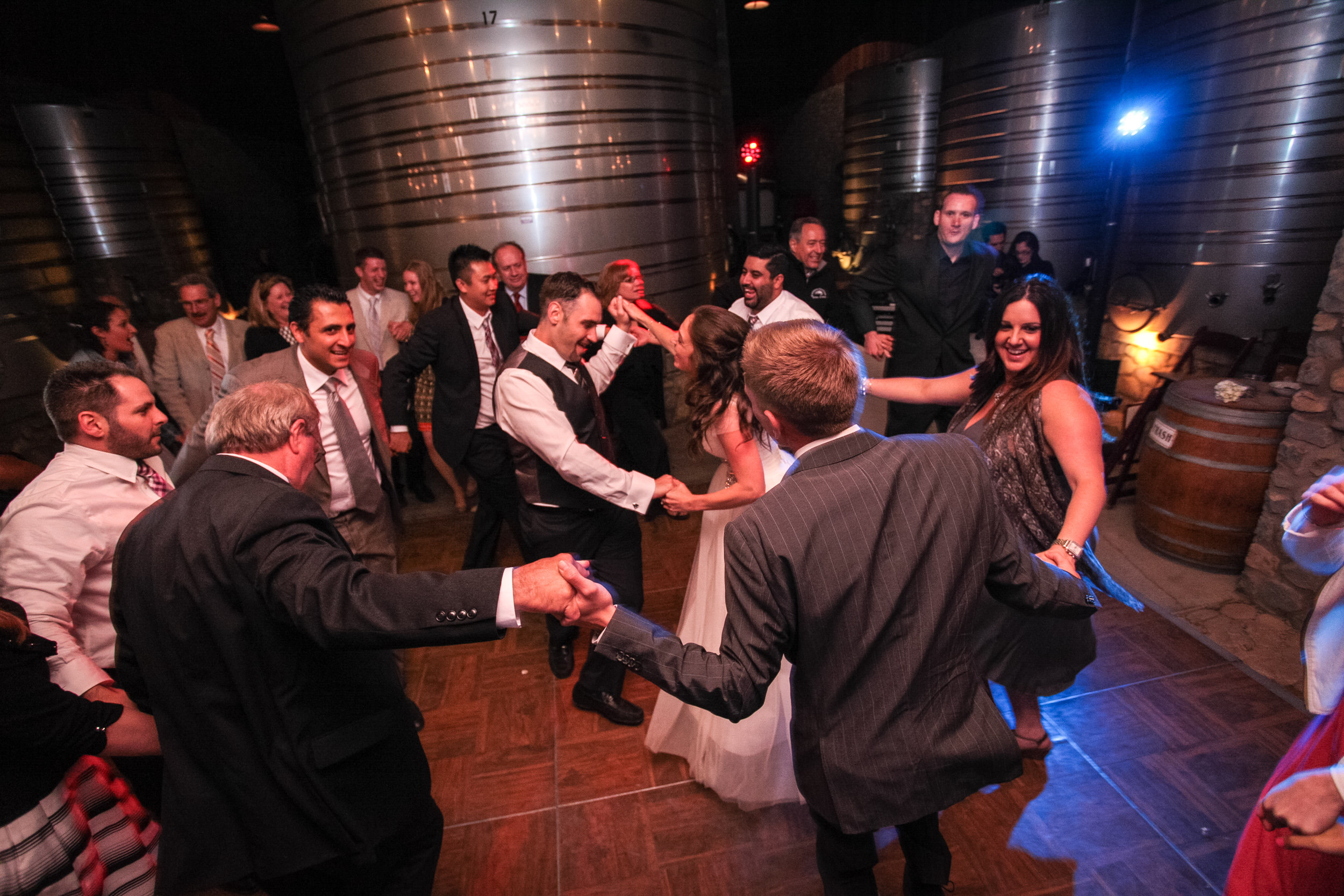 Wedding celebration at Sanford Winery, Lompoc