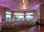 DJ and lighting setup by DJ JAS before a wedding