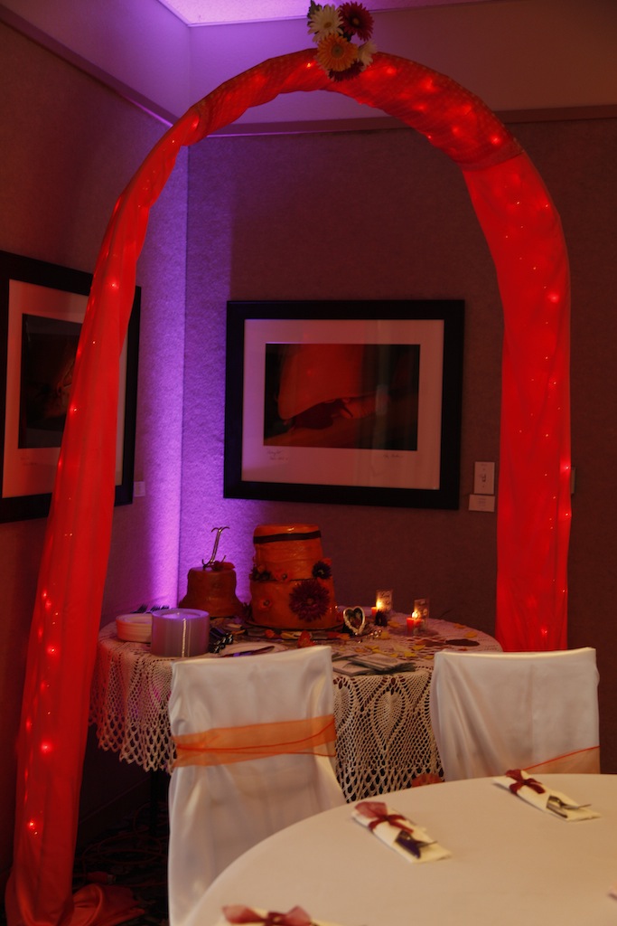 Wedding celebration at Chase Palm Park Center, Santa Barbara