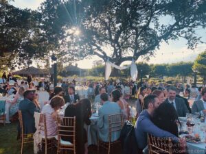 Wedding celebration at Gainey Vineyard, Santa Ynez