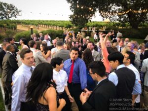 Wedding celebration at Gainey Vineyard, Santa Ynez