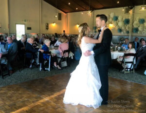 Dance floor at a wedding at Dancing Deer Farm