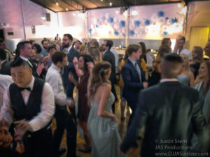 Dance floor at a wedding at Dancing Deer Farm