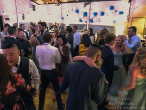 Dance floor at a wedding at Dancing Deer Farm