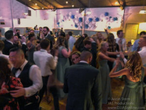 Dance floor at a wedding at Dancing Deer Farm