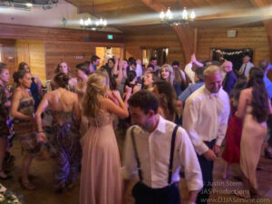 Up-lighting at a wedding at Lions Park, Carpinteria