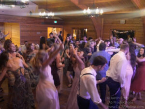 Up-lighting at a wedding at Lions Park, Carpinteria
