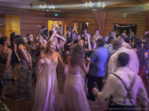 Up-lighting at a wedding at Lions Park, Carpinteria