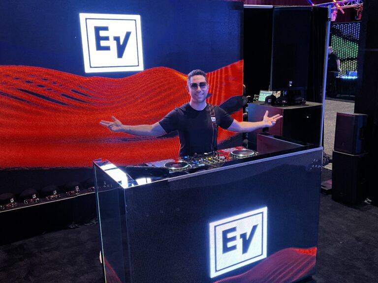 DJ JAS on the Electro-Voice stage at DJX 2024