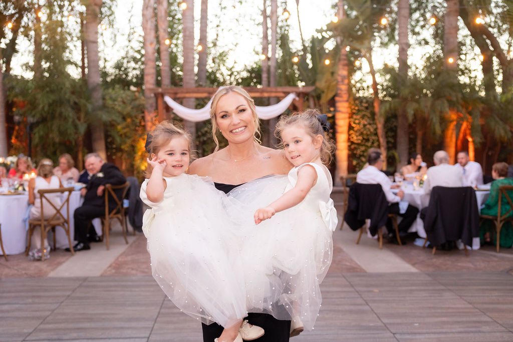 Dancing at a Rancho de las Palmas wedding reception
